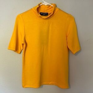 Karl Lagerfeld Gold Mockneck shirt. Beautiful collar, sleek cut. Women’s size S.